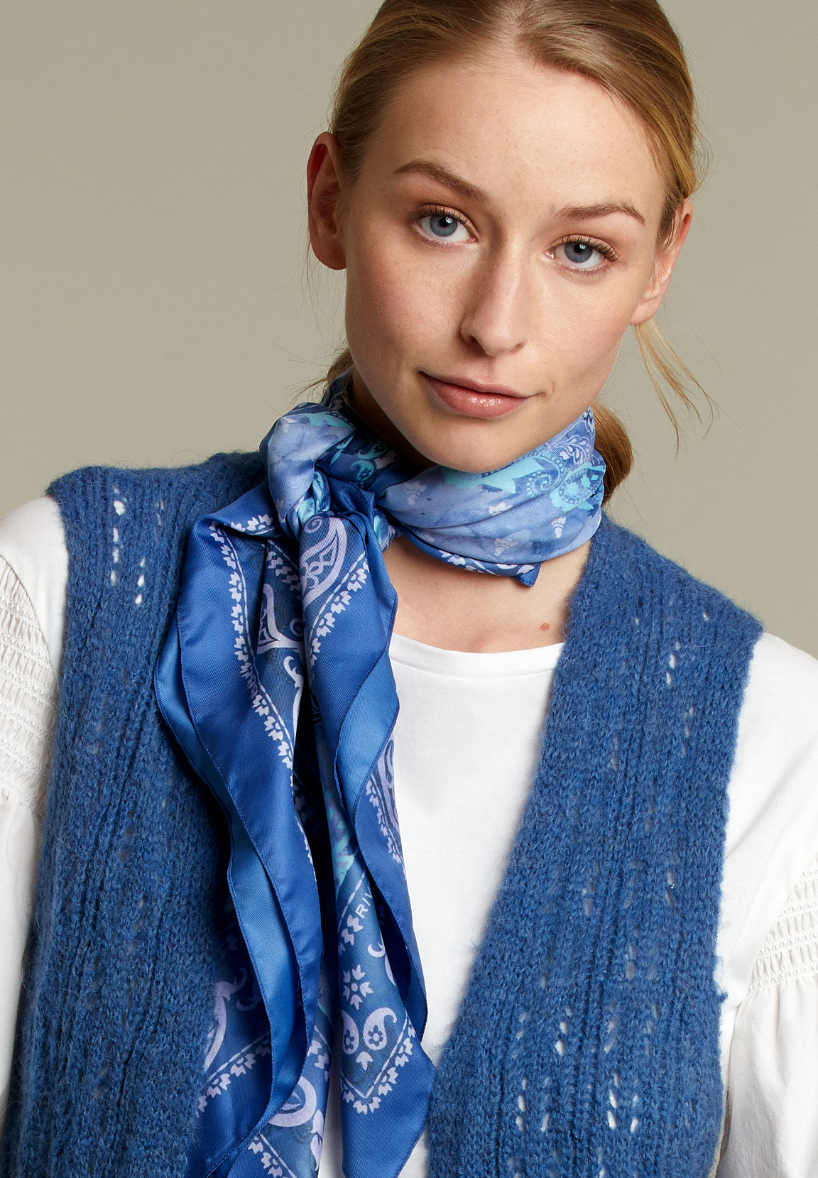 Blue Long Ajour Spencer - Blue - W