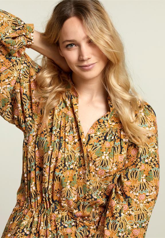 Robe multifantaisie avec cordon de serrage - W