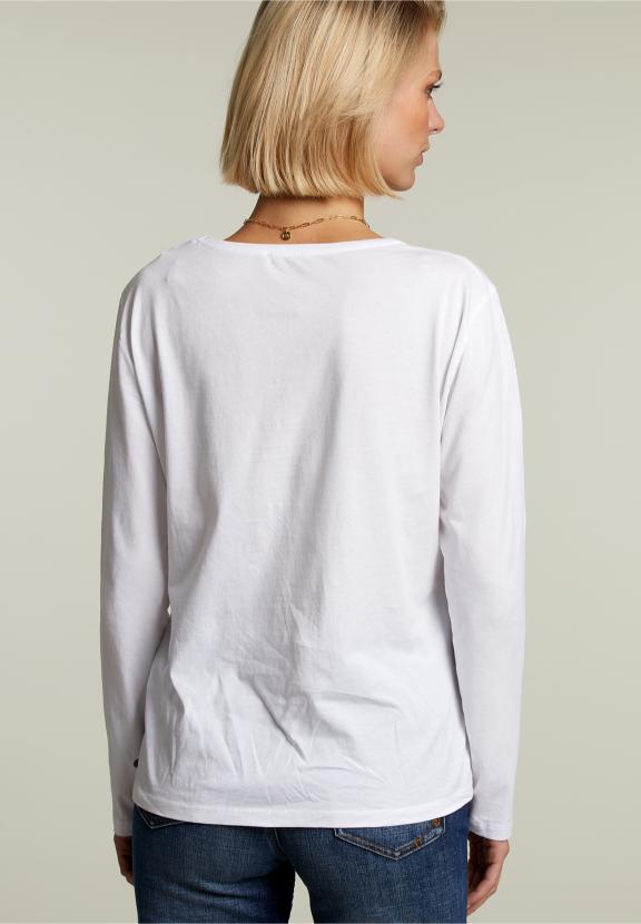White Crew Neck T-Shirt - Blanc