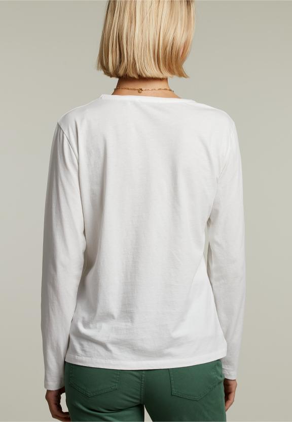 Off White Crew Neck T-Shirt - Blanc