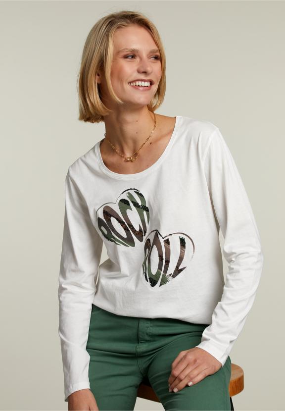 Off White Crew Neck T-Shirt - Blanc