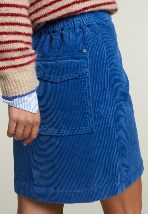 Blue Short Corduroy Skirt - Vert