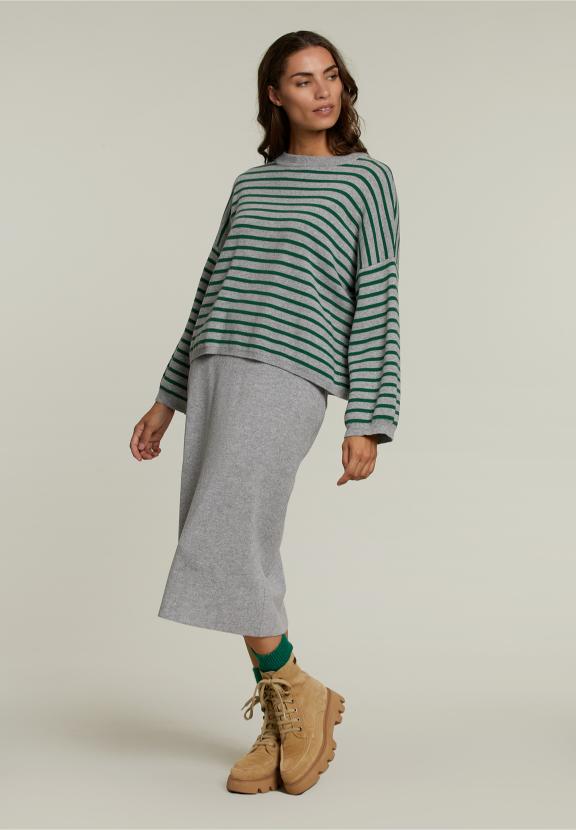 Grey Midi Skirt - Gris