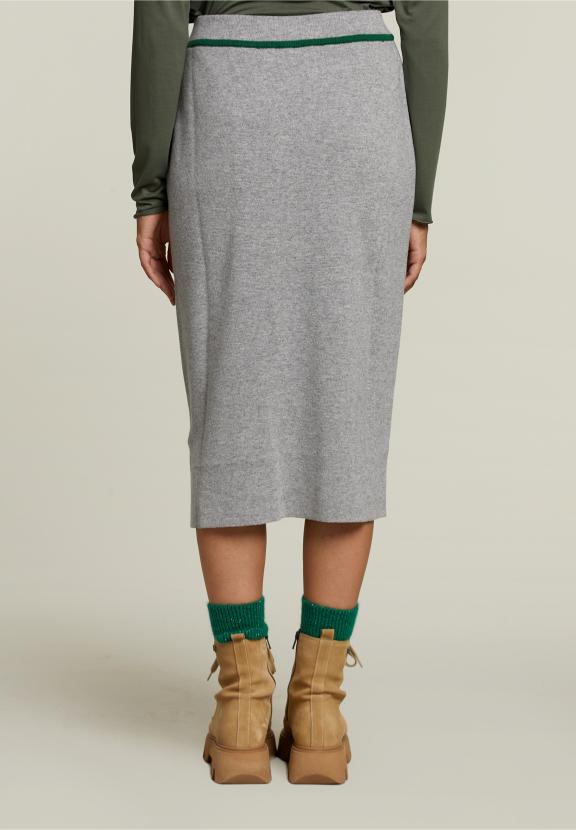 Grey Midi Skirt - Gris