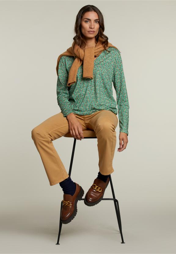 Beige Long 5-Pocket Pants - Beige