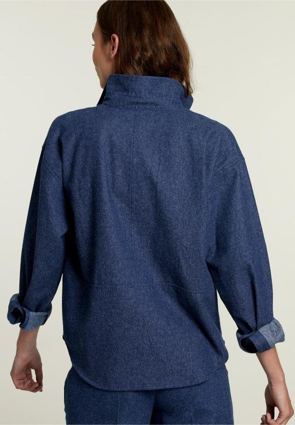 Blue Shirt Applied Pocket - Multi
