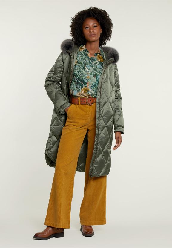 Multi Viscose Blouse With Buttons - Vert