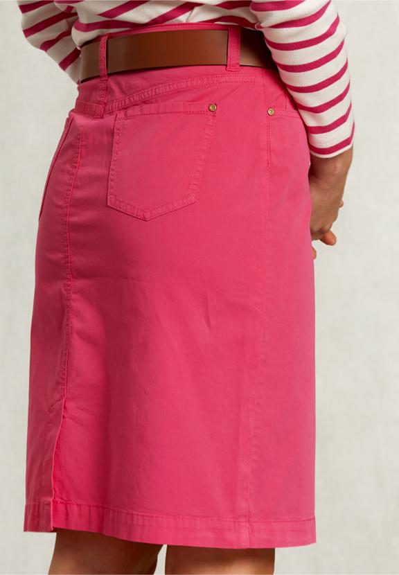 Fushia Uni Midi Skirt - Rose