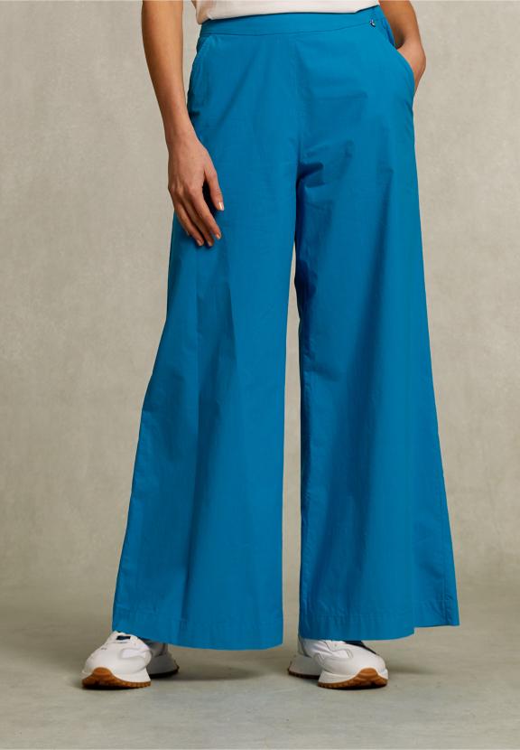 Petrol Long Loose Pant - Bleu