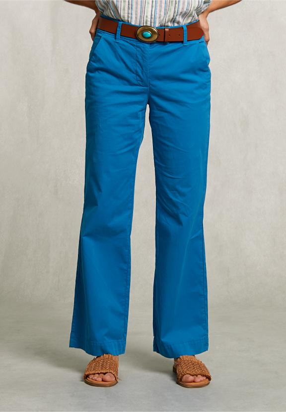 Petrol Blue Basic Pants - Bleu