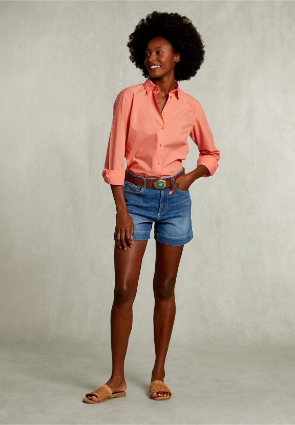 Orange Uni Centered Blouse - Orange