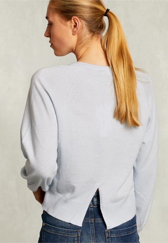 Light Blue Cardigan With Buttons - Bleu