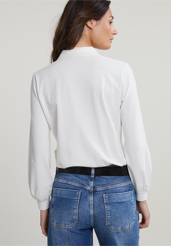 Off White T-Shirt Long Sleeves - Blanc