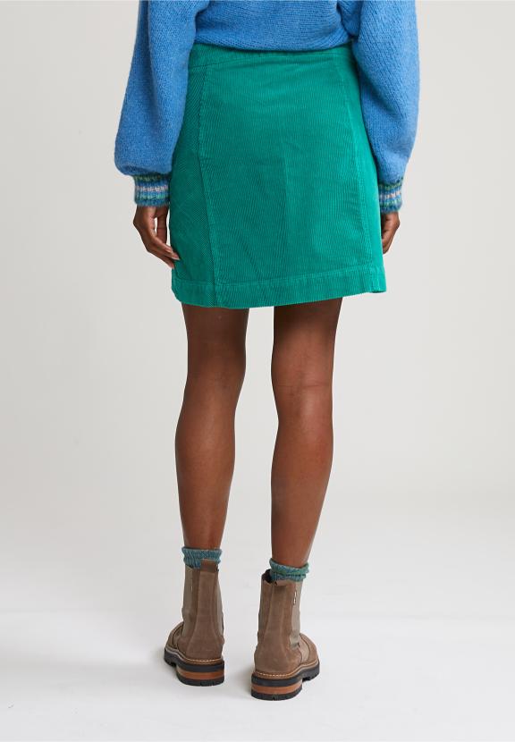 Green Corduroy Short Skirt - Vert