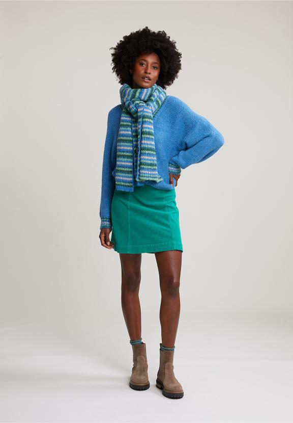 Green Corduroy Short Skirt - Vert