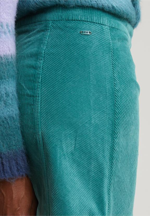 Lake Green Corduroy Short Skirt - Vert