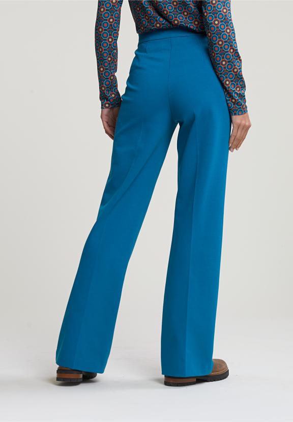 Blue Pants 2 Applied Pockets - Bleu