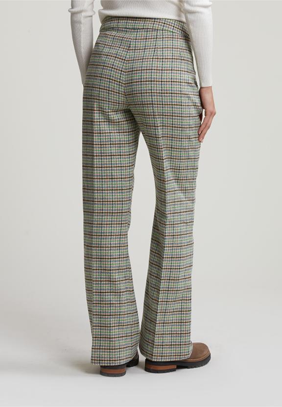 Multi Checked Pants - Marron