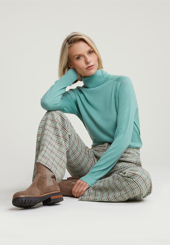 Multi Checked Pants - Marron