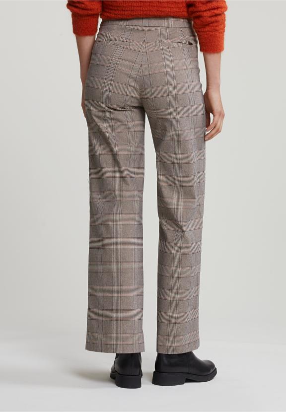 Multi Classic Checked Pants - Marron