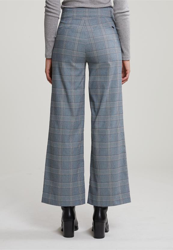 Grey/Pink Classic Checked Pants - Multi