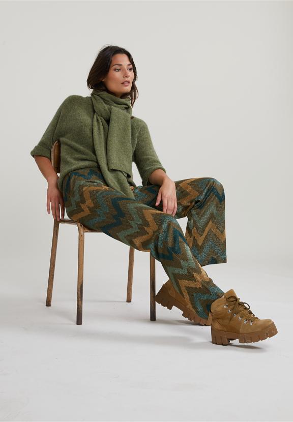 Khaki/Brown Knitted Fantasy Pants - Vert