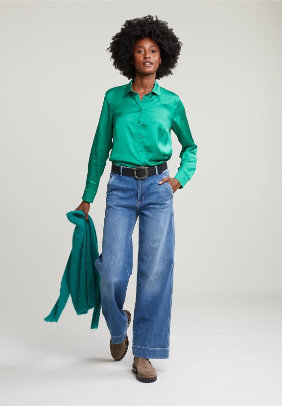 Green Classic Blouse - Vert