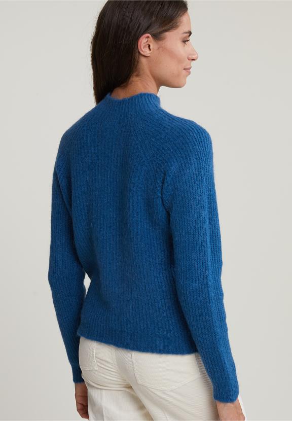 Petrol Mock Nock Uni Sweater - Bleu