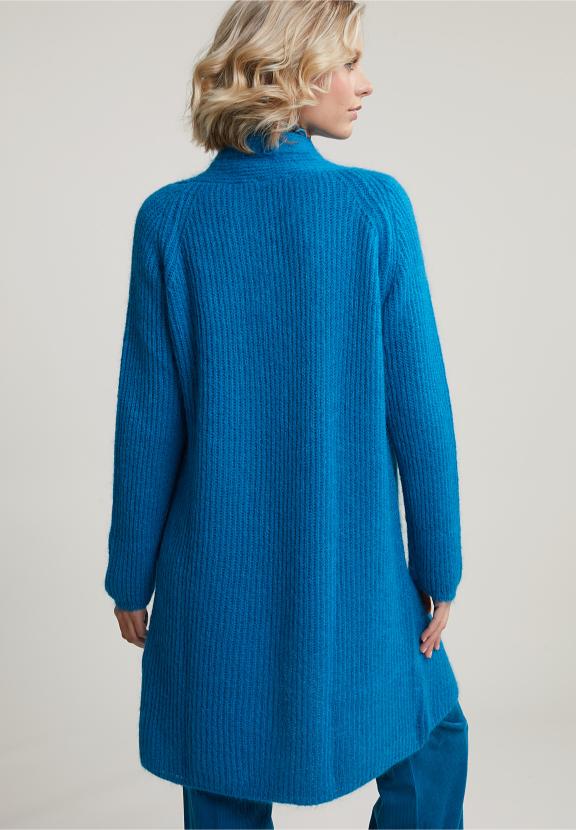 Blue Long Cardigan Long Sleeves - Bleu