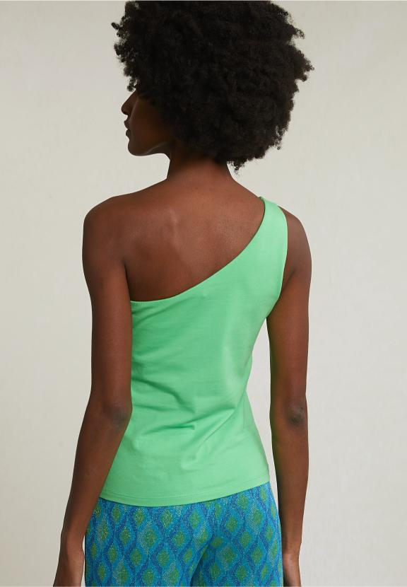 Green Fancy Asymmetric Top - Vert