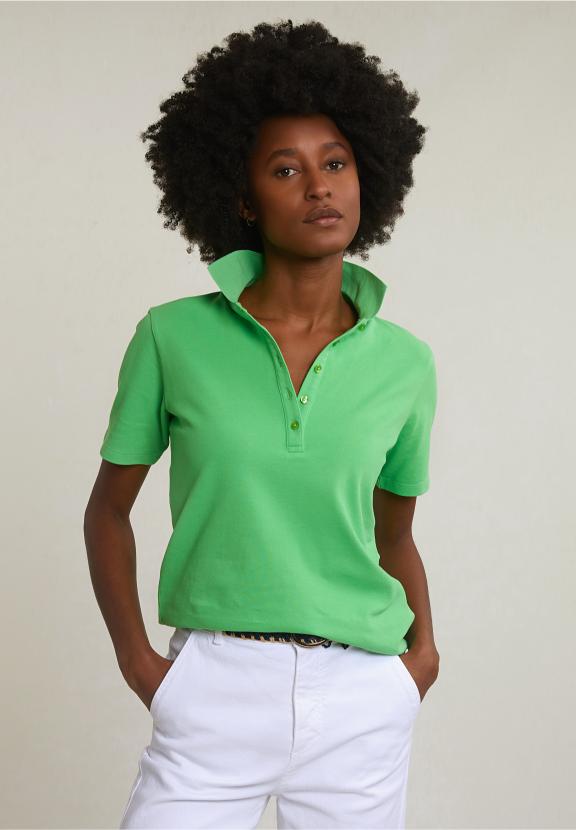 Green Basic Classic Polo Short Sleeves - Vert