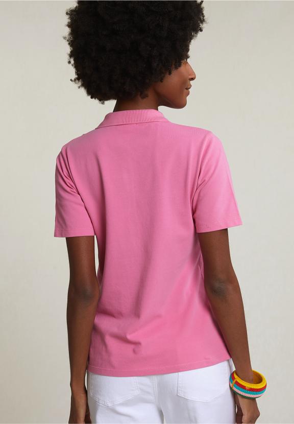 Pink Basic Classic Polo Short Sleeves - Rose