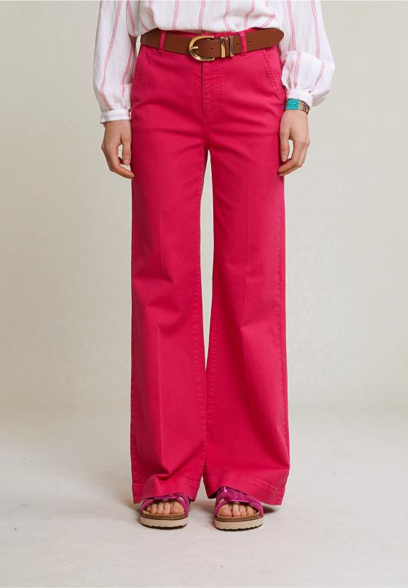 Fuchsia Classic Stretch Pants - Rose