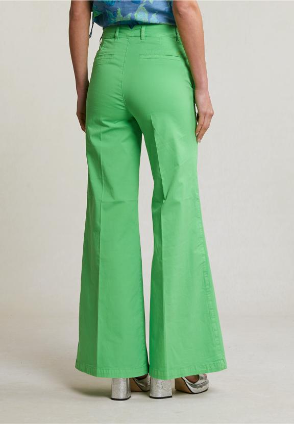 Green Basic Long Stretch Pants - Vert