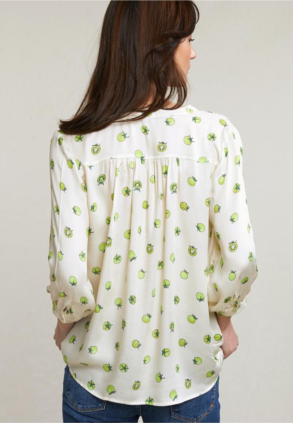 Beige/Yellow Fantasy Blouse 3/4 Sleeves - Mix