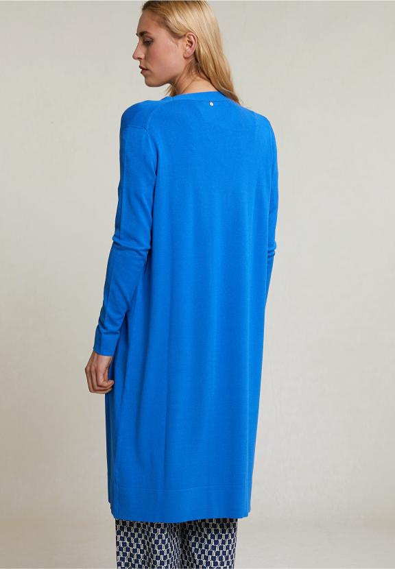 Blue Long Cardigan Long Sleeves - Bleu