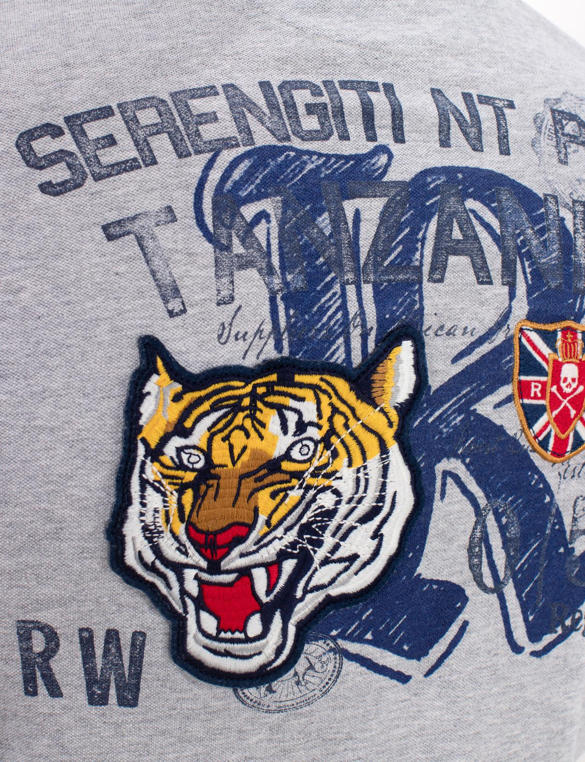 Custom fit cotton polo in Grey - W