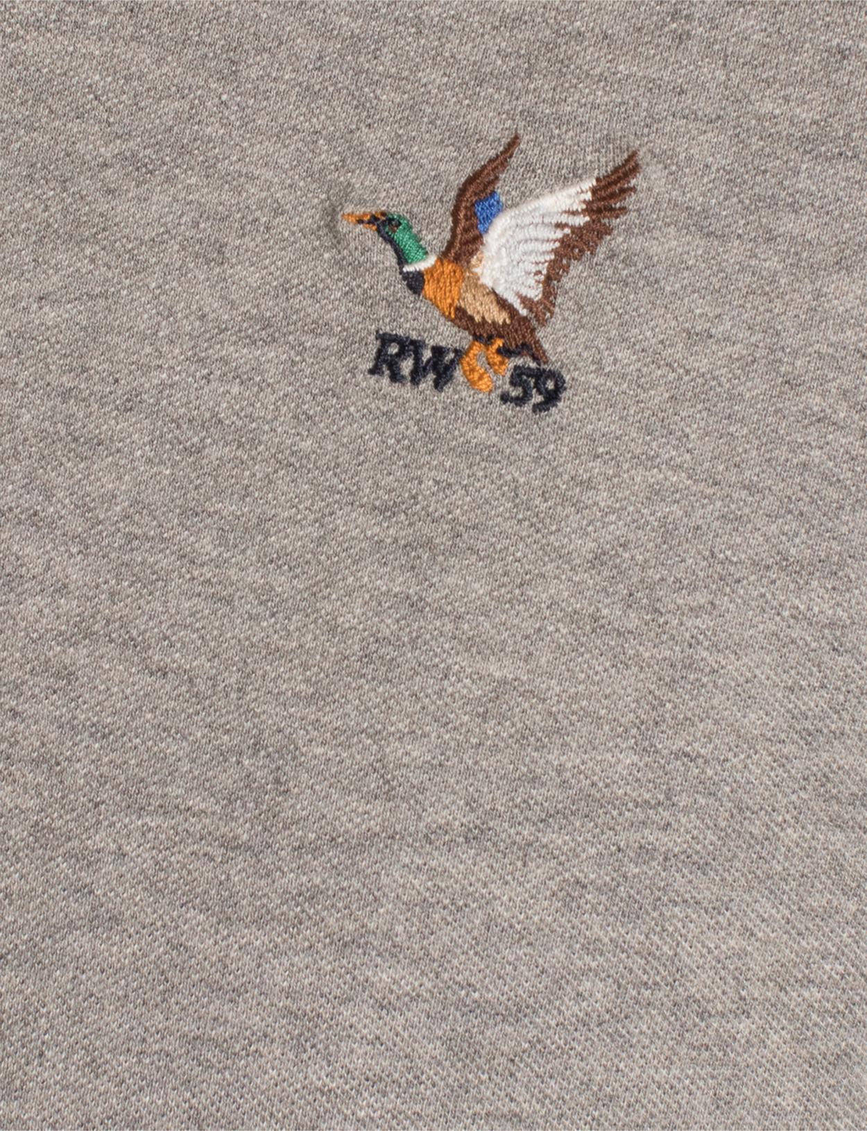 Custom Fit Cotton Polo In Grey - Gris