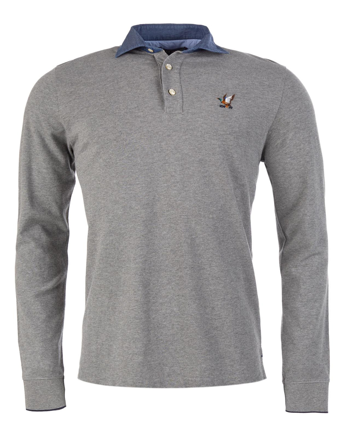 Custom Fit Cotton Polo In Grey - Gris