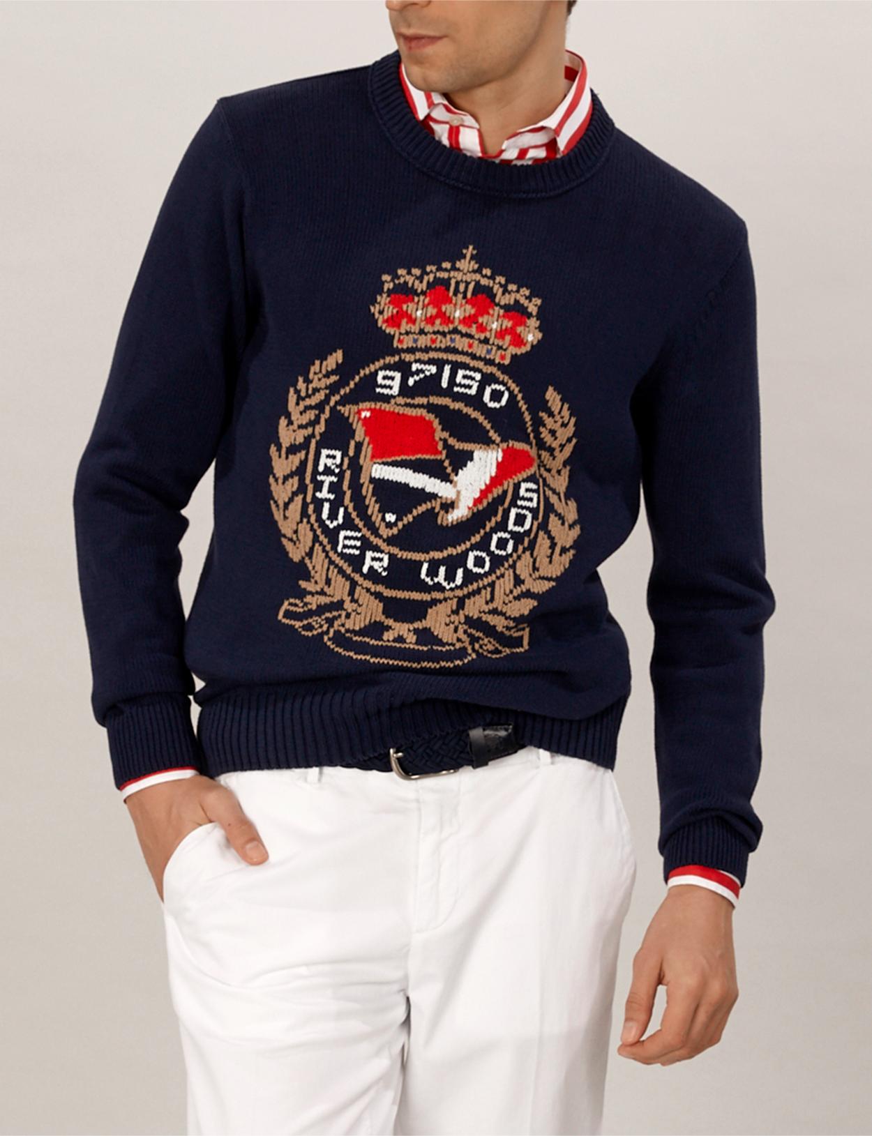 Ctn Round-Nk Cf Swt - Bleu