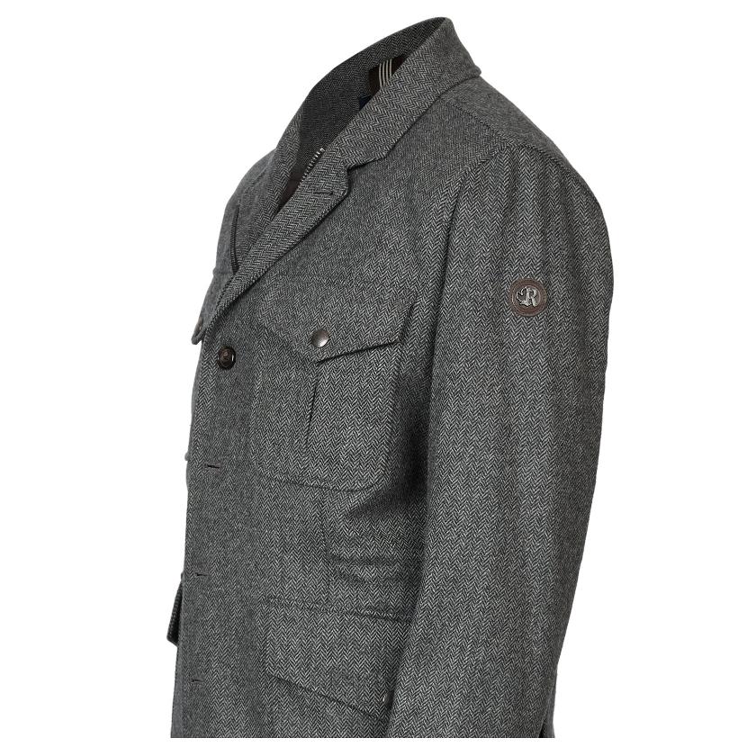 Multi Pocket Blazer Jacket - Gris