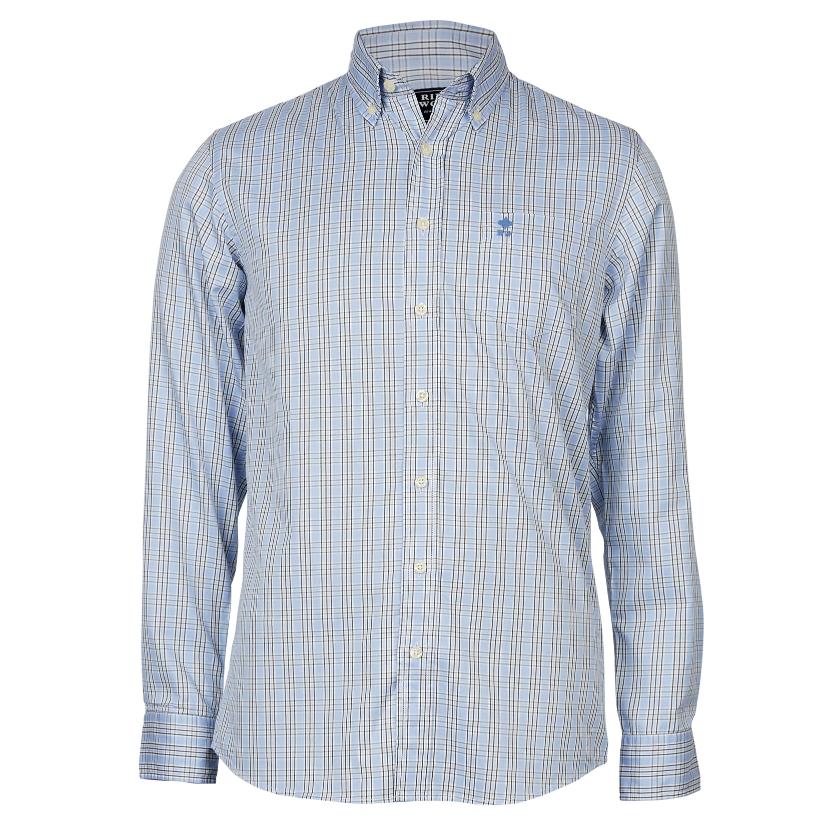 Custom Fit Wallstreet Shirt - Bleu