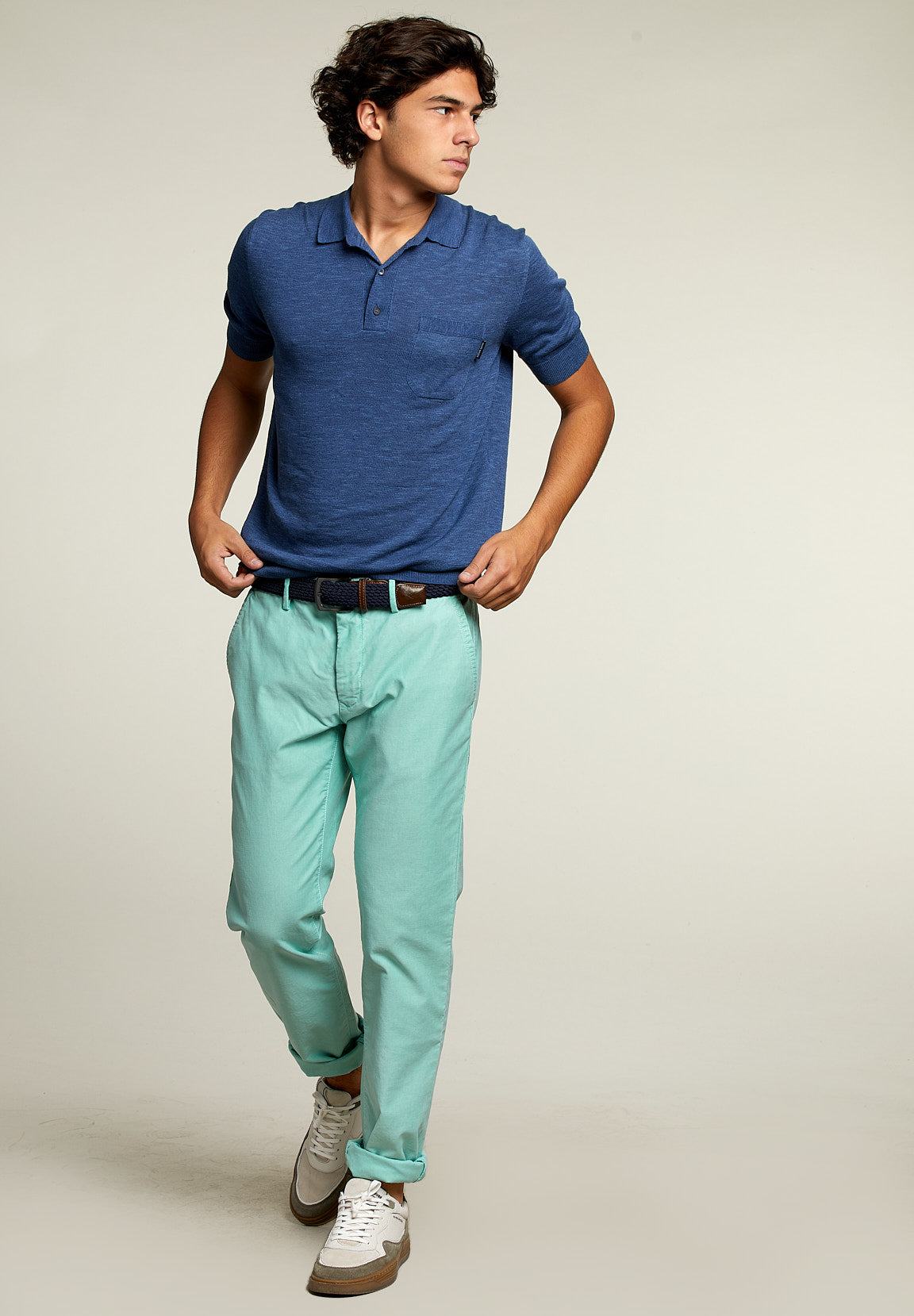 Slim Fit Cotton Chino Pistache - Green - W