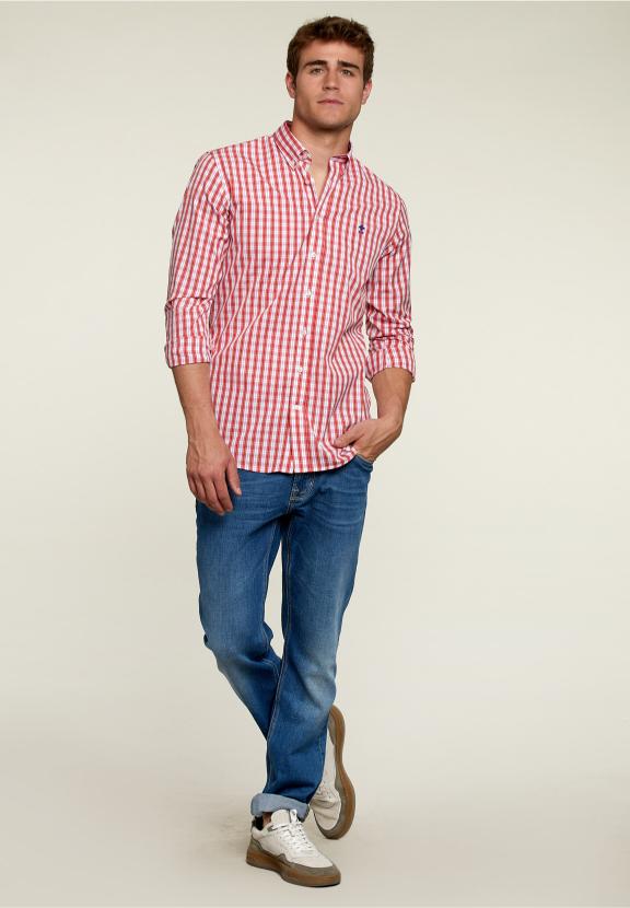 Custom Fit Checked Shirt Multi - Mix