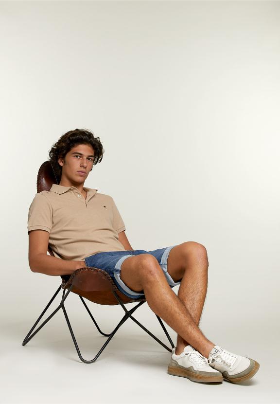 Custom Fit Pima Cotton Polo Dune Mix - Beige