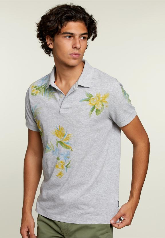 Custom Fit Polo Oyster Mix - Gris