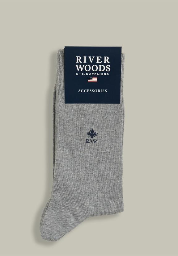 Cotton Uni Socks Mid Grey Mix - Gris
