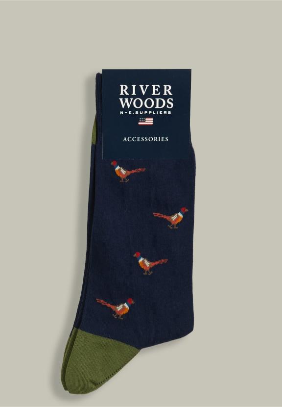 Cotton Fantasy Socks Navy - Bleu