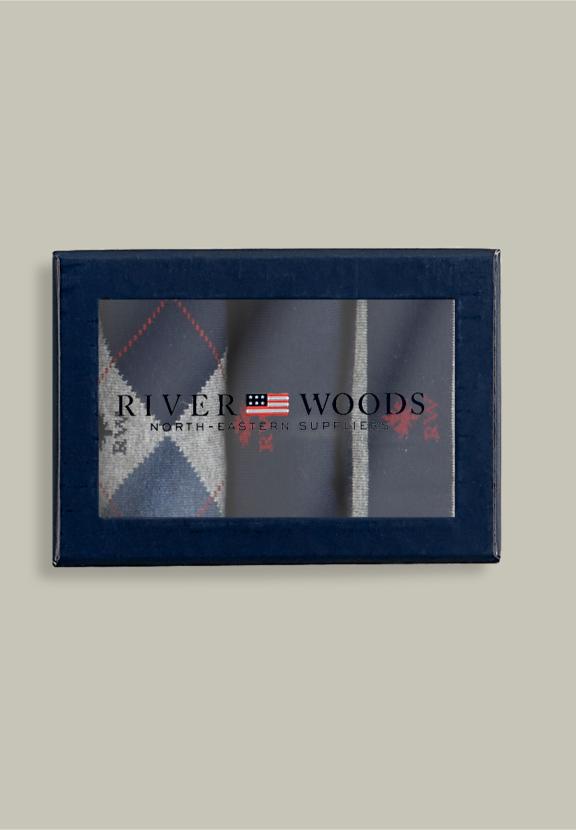 Cotton Socks 3-Pack Navy - Bleu