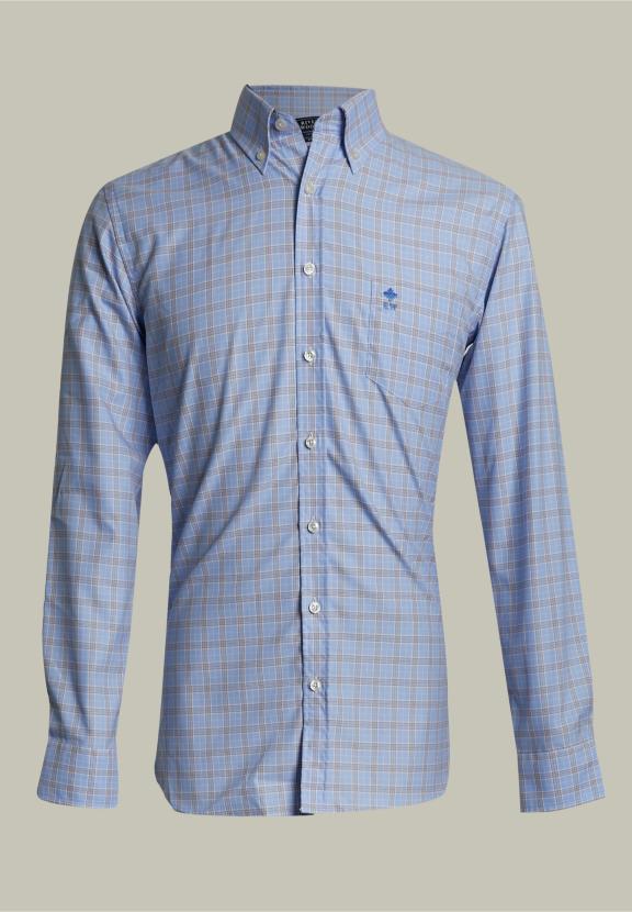 Custom Fit Checked Shirt With Pocket Multi - Multi